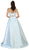 Two Piece Satin Evening Dress