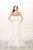 May Queen - RQ-7507 Strapless Appliqued Fitted Bridal Dress in White