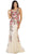 Sleeveless Floral Embroidered Evening Dress