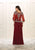 May Queen - Cape Sleeve Embellished A-line Gown RQ7514 in Red