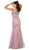 Bedazzled Illusion Bateau Trumpet Prom Dress