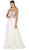 Strapless Embellished Chiffon Evening Gown