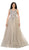 Sleeveless Pearl Embellished Evening Gown