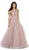 Sleeveless Pearl Embellished Evening Gown