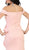 May Queen - RQ7528 Off Shoulders Ruffle Detail Satin Evening Dress