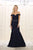 May Queen - RQ7561 Floral Lace Appliqued Lattice Trumpet Bridal Gown in Blue