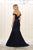 May Queen - RQ7561 Floral Lace Appliqued Lattice Trumpet Bridal Gown in Blue