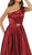 Foldover Asymmetric A-line Evening Dress
