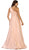 Foldover Asymmetric A-line Evening Dress