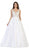 May Queen - RQ7680 Beaded Plunging V-Neck Ballgown