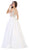 May Queen - RQ7680 Beaded Plunging V-Neck Ballgown In White