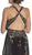 Eureka Fashion - 2117 V-neck Print Charmeuse A-line Dress In Black and Floral