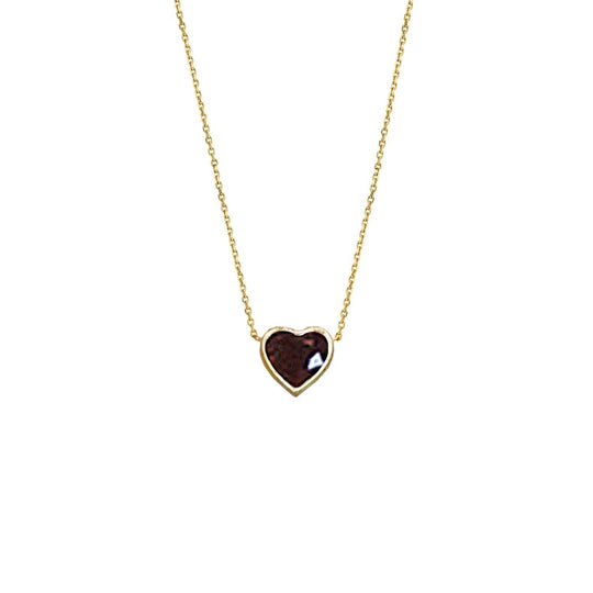 NEW! Floating Heart Shaped Ruby Necklace