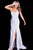 JVN50374 Strapless Sweetheart Pleated Sheath Gown