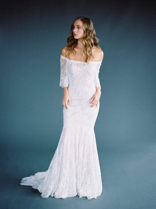 Wilderly Bride by Allure Bridals - F124 Off Shoulder Lace Wedding Dress In White
