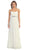 Strapless Pleated Bodice  A-Line Long Formal Dress