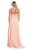 Shirred Cutout Halter A-Line Long Evening Dress