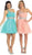 Asymmetrical Shirred Bodice A-Line Cocktail Dress