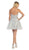 Asymmetrical Shirred Bodice A-Line Cocktail Dress