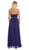Strapless Pleated Bodice  A-Line Long Formal Dress