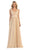May Queen - MQ1225B Sleeveless Plunging Interweaved Prom Gown