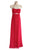 Alexia Designs - 4020 Strapless Pleated Empire Waist Chiffon Gown In Red and White