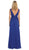 Sleeveless Plunging Interweaved Prom Gown