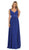 May Queen - MQ1225B Sleeveless Plunging Interweaved Prom Gown