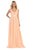 May Queen - MQ1225B Sleeveless Plunging Interweaved Prom Gown