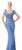 Adrianna Papell - 81895580 Jeweled Waist Tiered Chiffon Formal Dress in Blue