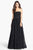Adrianna Papell - 91858300 Strapless Soutache Rosette A-Line Gown in Black