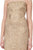 Sue Wong - N3145 Strapless Soutache Adorned Sheath Dress in Neutral