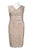 Adrianna Papell - 41905221 V-Neck Lace Ribbon Cocktail Dress in Doe