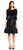 Adrianna Papell - AP1D100283 Bateau Neck Quarter Sleeves A-Line Dress  in Black