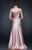 Lara Dresses - Asymmetrical Origami Satin A-Line Gown 32019 in Pink