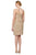 Sue Wong - N3145 Strapless Soutache Adorned Sheath Dress in Neutral