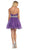 Asymmetrical Shirred Bodice A-Line Cocktail Dress