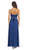 Strapless Pleated Bodice  A-Line Long Formal Dress