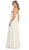Strapless Pleated Bodice  A-Line Long Formal Dress