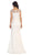 Charming Cap Sleeved Bateau Neck Long Formal Dress
