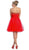 May Queen - Strapless Jeweled Cummerbund Cocktail Dress