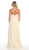 Shirred Cutout Halter A-Line Long Evening Dress