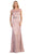 Charming Cap Sleeved Bateau Neck Long Formal Dress