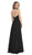 Shirred Cutout Halter A-Line Long Evening Dress