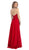 May Queen - Shirred Cutout Halter A-Line Long Evening Dress