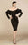 MNM Couture - S0001 Off Shoulder Sheath Dress in Black