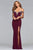 s10001 Off-Shoulder Jersey Sheath Gown