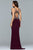 s10002 Beaded Deep V-neck Sheath Dress