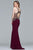 s10002 Beaded Deep V-neck Sheath Dress