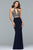 s10003 Two Piece Halter Trumpet Dress